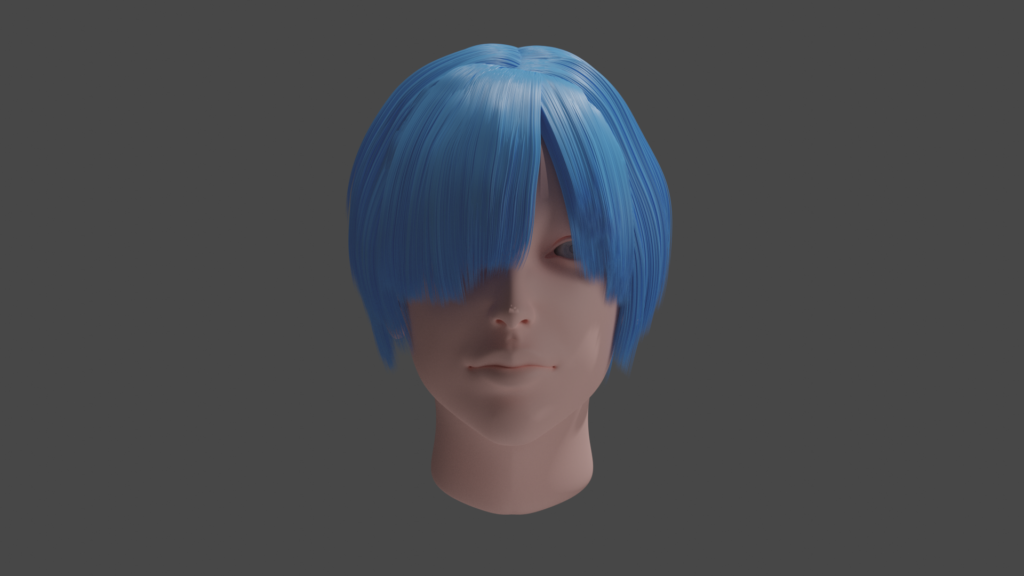 Blender2 8x パーティクルヘアーを使用した髪の毛の作成